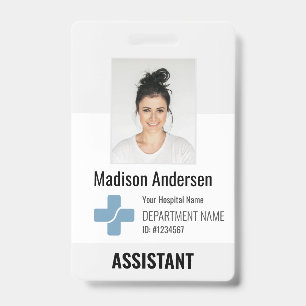Badge Logo et ID photo de l'employé de l'hôpital perso