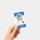 Badge Logo et ID photo de l'employé de l'hôpital personn (À main)
