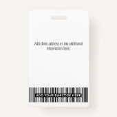 Badge Logo et ID photo de l'employé de l'hôpital personn (Dos)