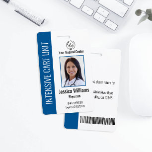 Badge Logo et ID photo de l'employé de l'hôpital personn