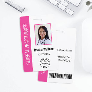 Badge Logo et ID photo de l'employé Médicale personnalis