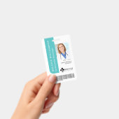 Badge Logo et ID photo de l'employé Médicale Turquoise (Manuel / portable)