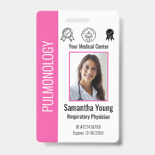 Badge Logo et ID photo des employés de l'hôpital