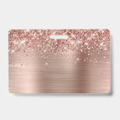 Badge Logo et photo de Glittery Rose Gold (Arrière)