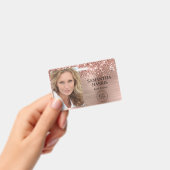 Badge Logo et photo de Glittery Rose Gold (Manuel / portable)