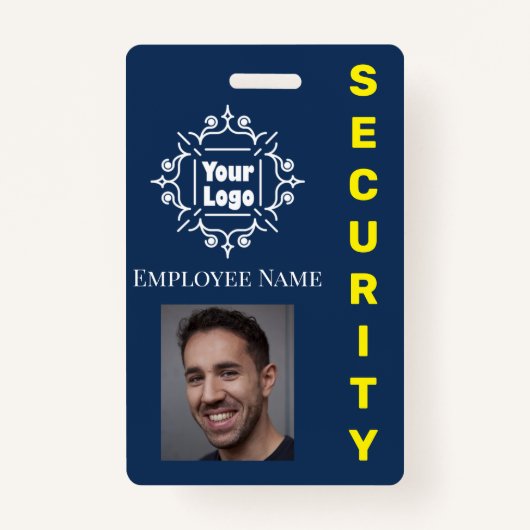 Badge Logo et photo de l'employé de la Garde bleue (Devant)