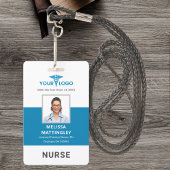 Badge Logo et photo de l'employé de l'hôpital