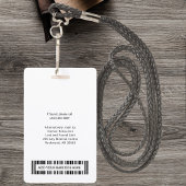 Badge Logo et photo de l'employé de l'hôpital