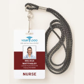 Badge Logo et photo de l'employé de l'hôpital