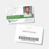 Badge Logo et photo Logo des polygones verts (Avant & arrière)