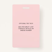 Badge Logo Feminine Rose Blush Beauté Salon ID photo (Dos)