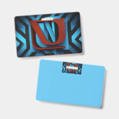 Badge Logo Fierce Netflix sur Arrière - plan noir et ble (Recto et verso)