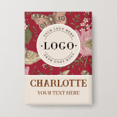 Badge Logo fleur sauvage Botanique Floral Business (Recto)