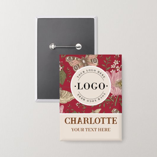 Badge Logo fleur sauvage Botanique Floral Business (Recto/Verso)