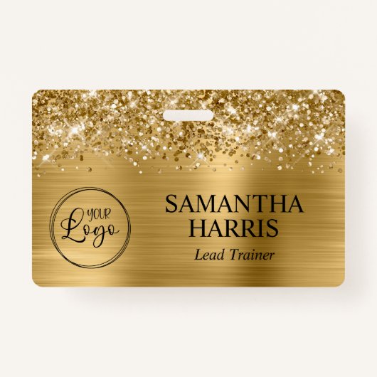 Badge Logo Glittery Gold Foil (Devant)