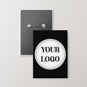 Badge Logo Marque Noire   Entreprise Commerciale Société
