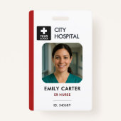 Badge Logo Médicale Numéro rouge d'urgence photo de l'em (Devant)