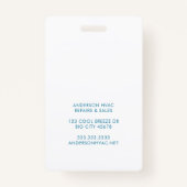 Badge Logo moderne AC Chauffage professionnel HVAC Emplo (Dos)