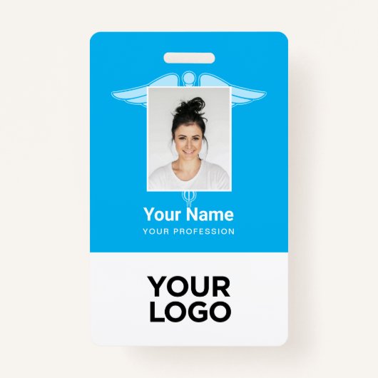 Badge Logo moderne Employé Médecin Infirmière Nom photo  (Devant)