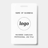 Badge Logo Nom Commercial Professionnel (Avant)