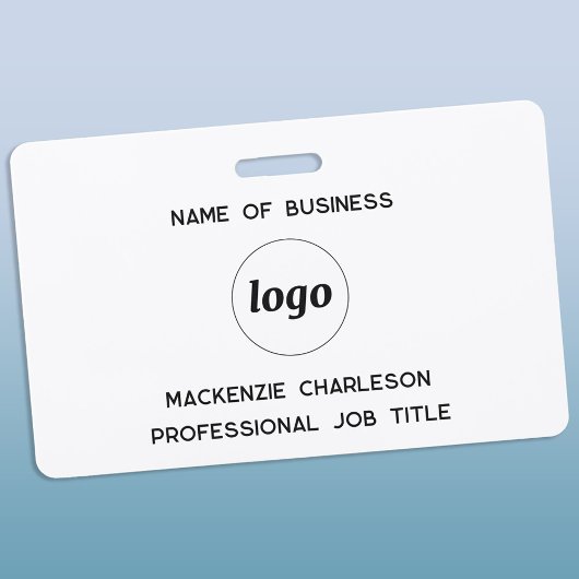 Badge Logo Nom Commercial Professionnel