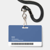 Badge Logo ovale infirmière photo nom code-barres horizo (Arrière avec lanière)