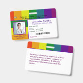 Badge Logo personnalisé de la photo de l'employé Code-ba (Avant & arrière)