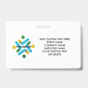 Badge Logo personnalisé et entreprise à texte personnali