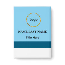 Logo personnalisé Magnétique Élégant Bleu Poussiér