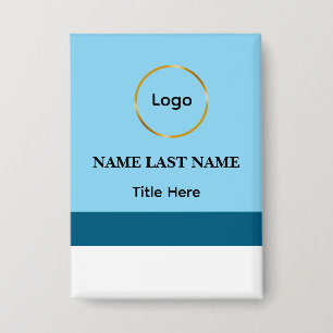 Badge Logo personnalisé Magnétique Élégant Bleu Poussiér