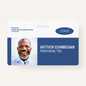 Badge Logo personnalisé moderne Nom de l'employé Code ba (Devant)