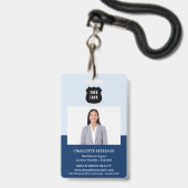 Badge Logo personnalisé Nom de l'agent immobilier (Avant avec lanière)