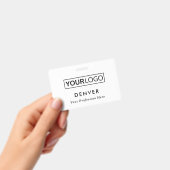 Badge Logo personnalisé nom de l'employé titre blanc (À main)