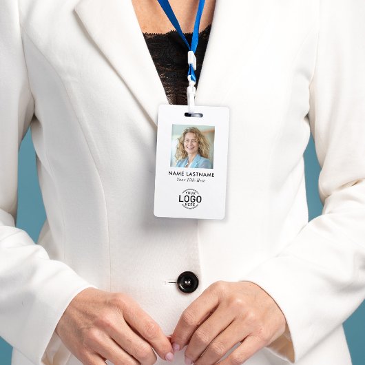 Badge Logo Personnalisé Photo Nettoyer Simple Minimalist