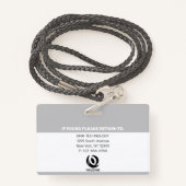 Badge Logo personnalisé Sécurité de la compagnie de phot (Derrière avec lanière)