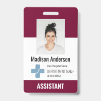 Logo personnel de l'hôpital personnalisé et ID pho