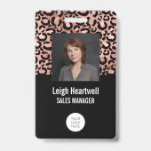 Badge Logo photo code-barres rose gold noir impression l (Avant)