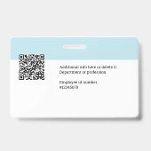 Badge Logo, Photo, Code Qr, Nom (Arrière)