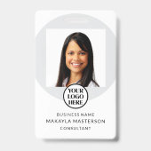 Badge Logo photo de la carte d'identité de l'employé (Avant)
