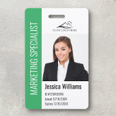 Badge Logo photo de l'employé de l'entreprise moderne No