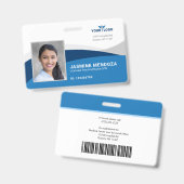 Badge Logo photo de l'employé Modèle moderne Nom de l'in (Front & Back)