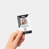 Badge Logo photo de l'employé personnalisé Code à barres (Manuel / portable)