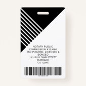 Badge Logo photo de l'employé personnalisé Code à barres (Dos)