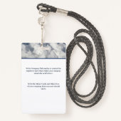 Badge Logo photo de l'employé Personnalisé de l'entrepri (Derrière avec lanière)