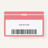 Badge Logo photo de l'employé personnalisé et modèle de  (Dos)