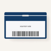 Badge Logo photo de l'employé personnalisé et modèle de  (Dos)