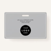 Badge Logo photo de l'employé personnalisé ID code-barre (Dos)