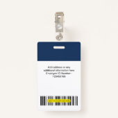 Badge Logo photo de l'employé personnalisé Nom du bureau (Dos avec clip)