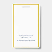 Badge Logo photo de l'employé sur mesure (Dos)