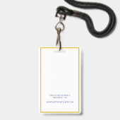 Badge Logo photo de l'employé sur mesure (Dos avec cordon)